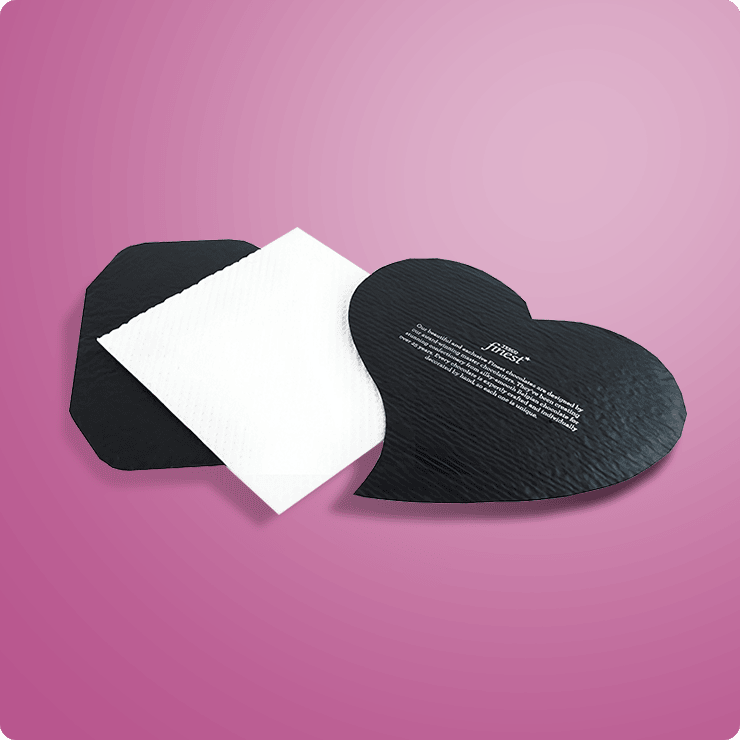 Chocolate cardboard cushion liners