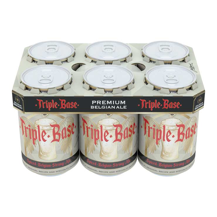 Emballage Green Clip imprimé pour le conditionnemnt de 6 canettes standards de face