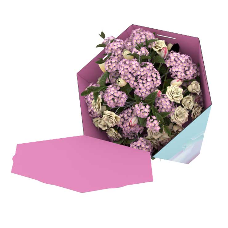 Bloemen verpakknig voor boeket 