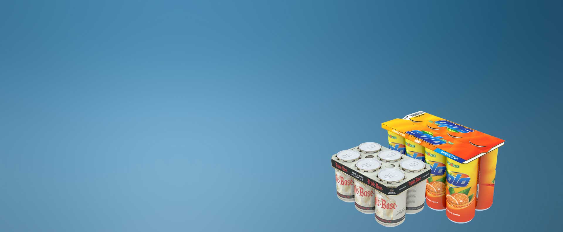 Embalagem multipack para latas finas