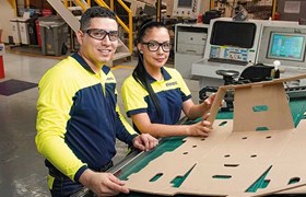 Trabalhadores do escritório Smurfit Kappa