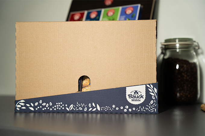 Verpackung Bauck von der Seite