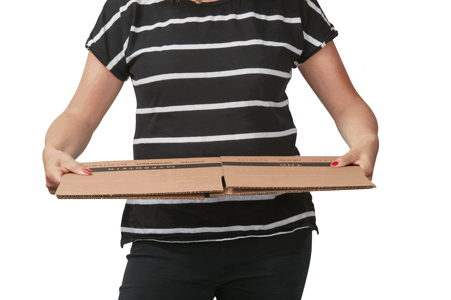 Ukázka krabice se samosvorným dnem – samoskládací krabice