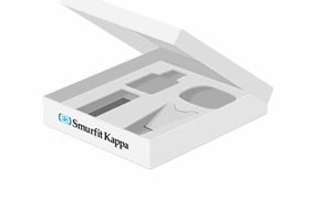 Grafischer Karton Weiß