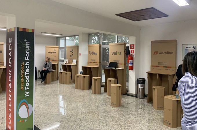 corrugated event stands