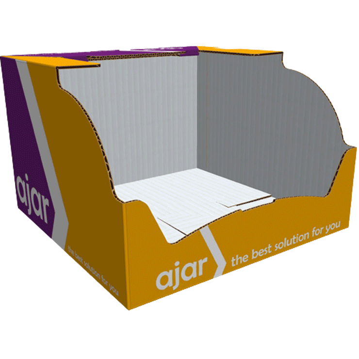 Two way display, display packaging, shelf ready packaging