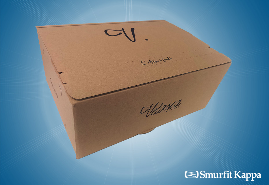 Imballo eCommerce Smurfit Kappa realizzato per Fiege Logistics e Velasca