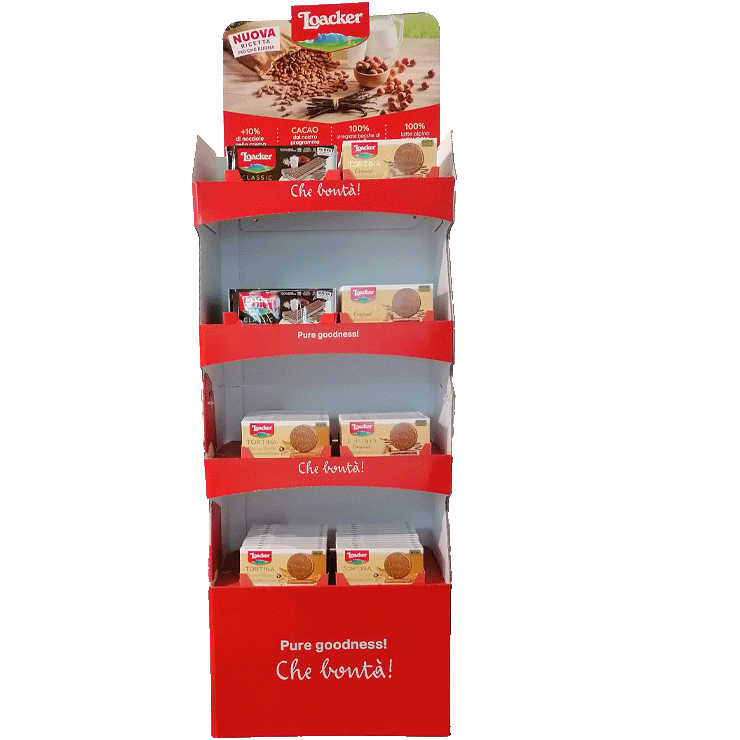 Quick and easy display Smurfit Kappa Italia per Loacker