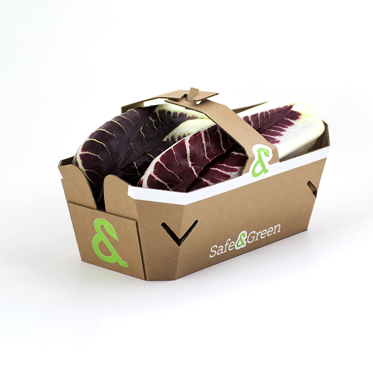 Vaschetta in cartoncino avana per ortofrutta