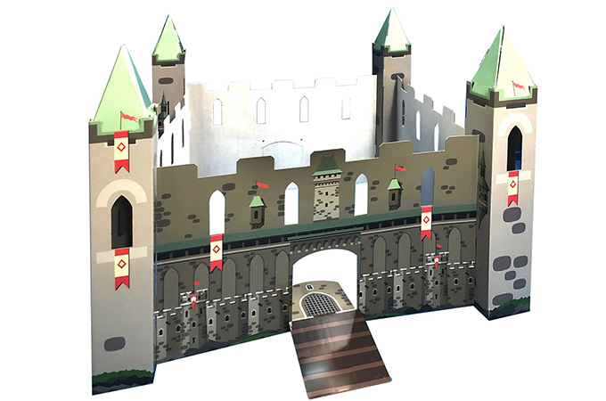 Speelkasteel van golfkarton