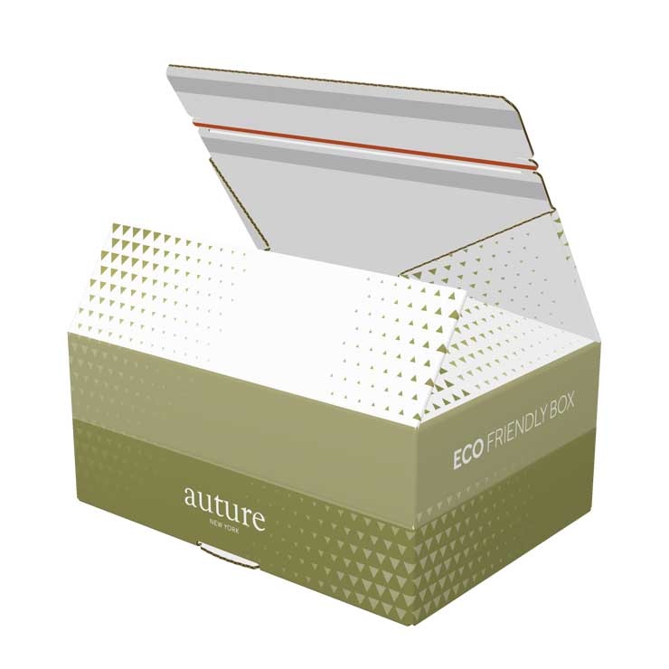 Pudełko wysyłkowe zwrotne, Karton e-commerce z taśmą, Opakowanie zwrotne