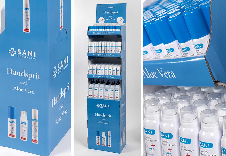 Väldoftande handsprit  i nytt ställ 