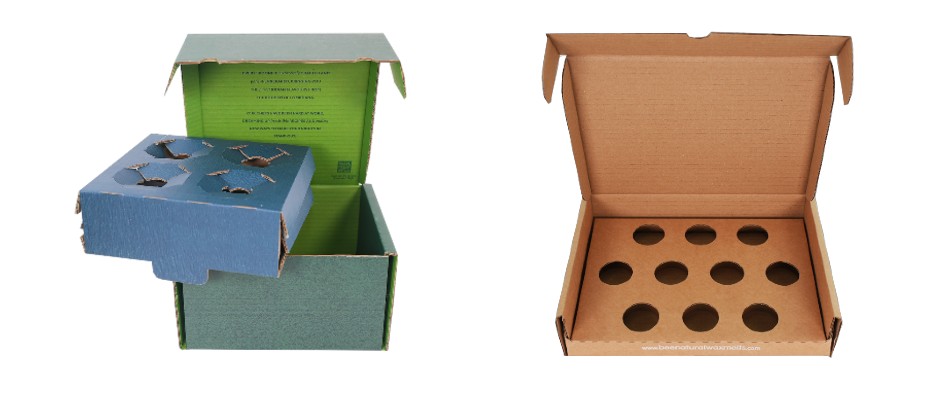 Cardboard inserts for packaging boxes