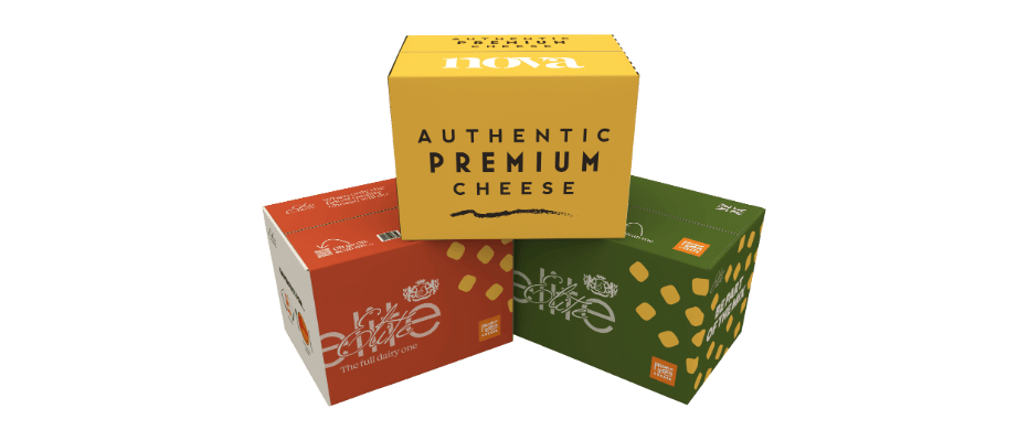 Printed cheese packaging boxes