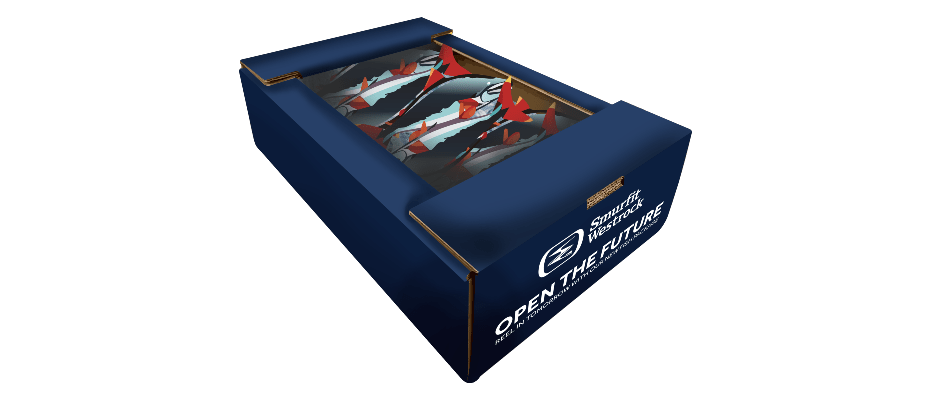 Salmon shellfish shipping box