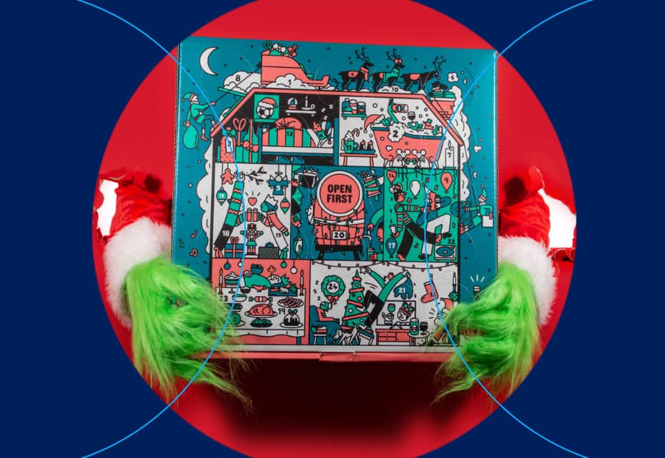 Cardboard advent calendar packaging