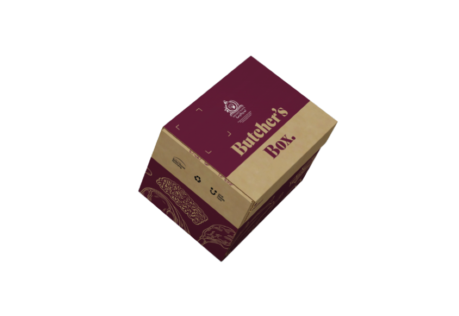 Chilled meat packaging box