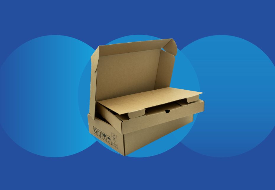 Returnable laptop packaging box