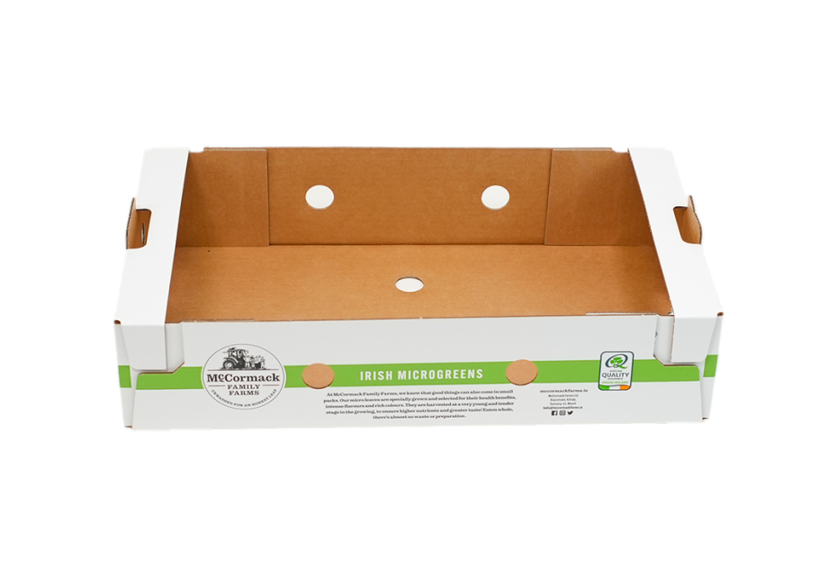 Water resistant cardboard tray