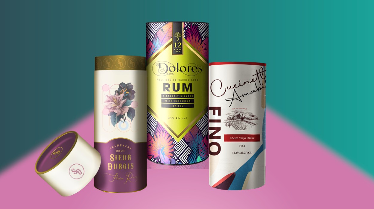 Cardboard gift tube packaging