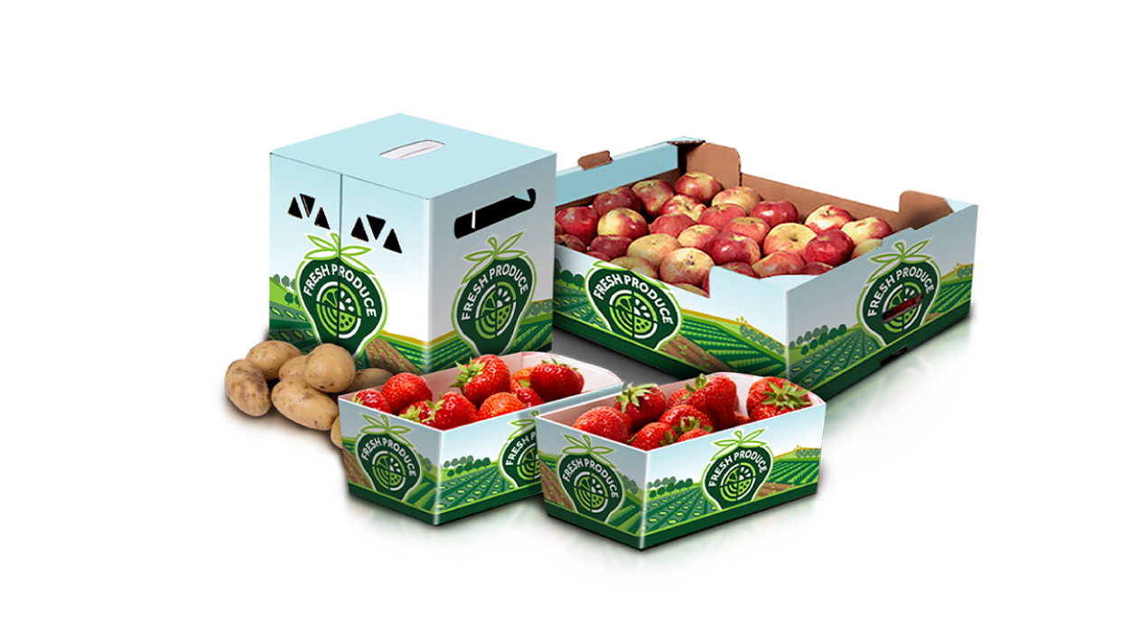 Coated fresh produce box
