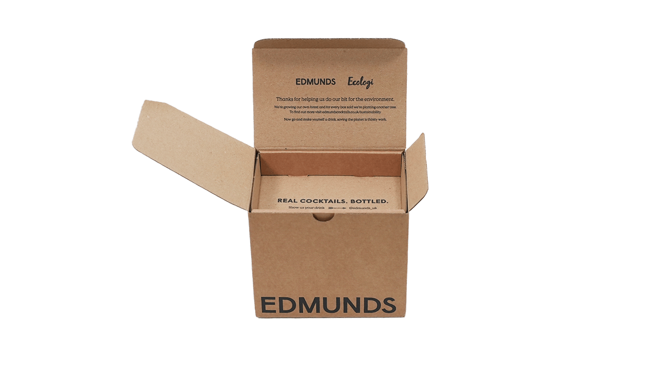 Glass bottle packaging box