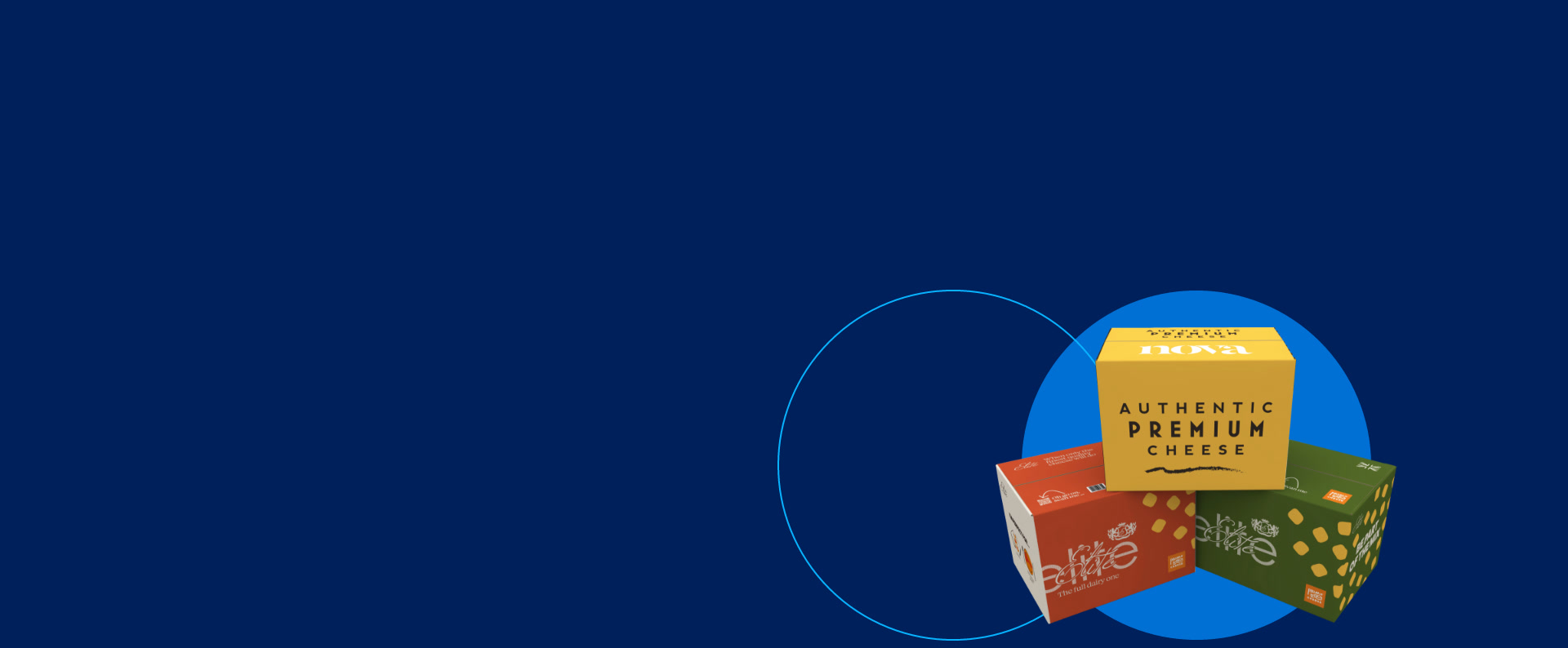 Printed cheese packaging boxes