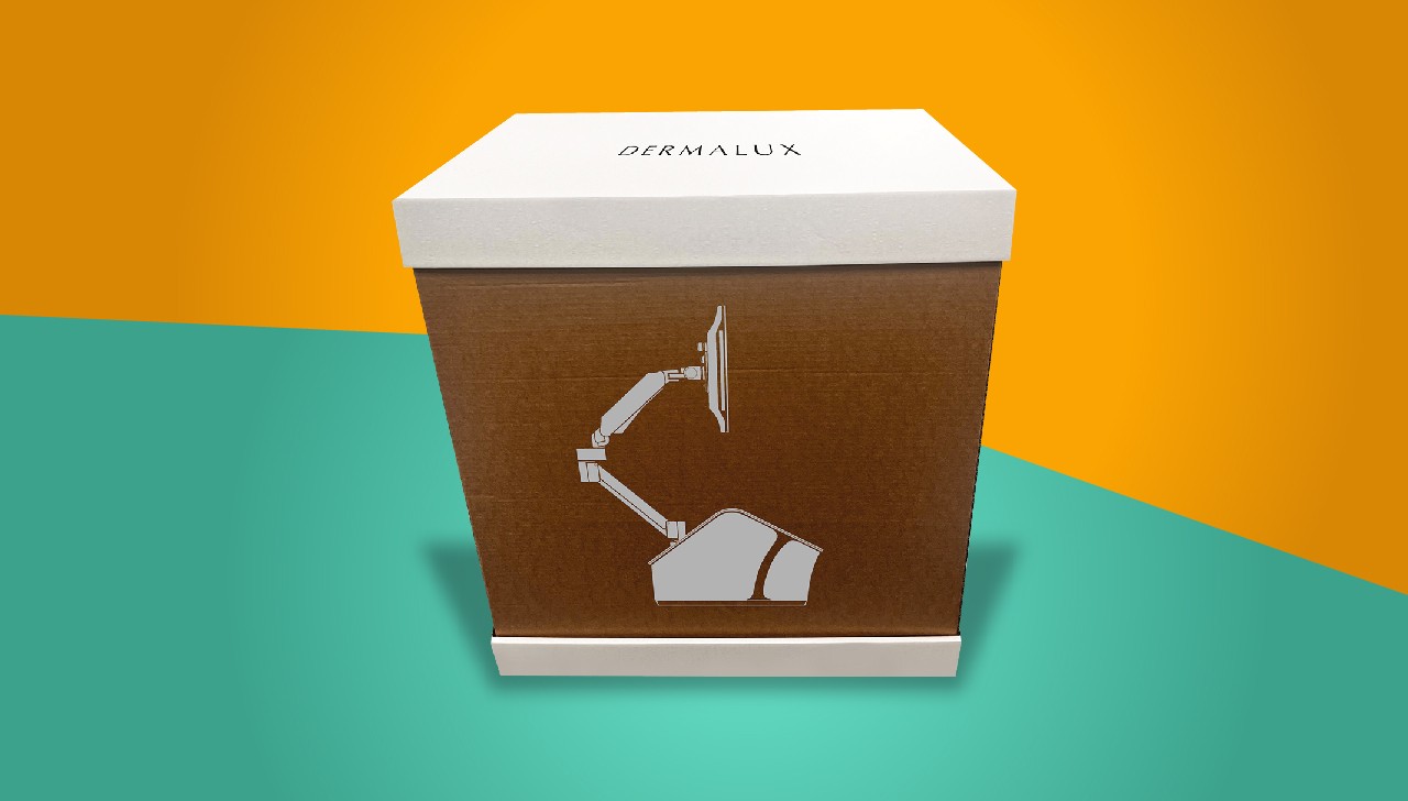 Sustainable medical LED phototherapy device packaging solution for Dermalux