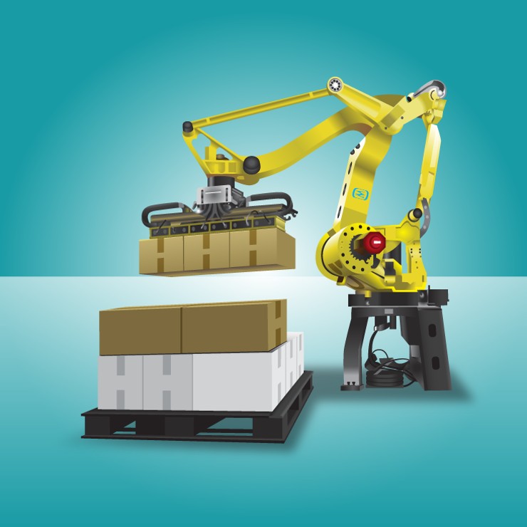 Robotic packaging machine