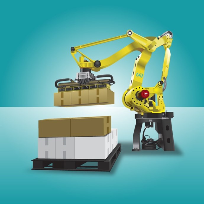 Robotic packaging machine