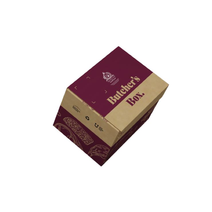 Chilled meat packaging box