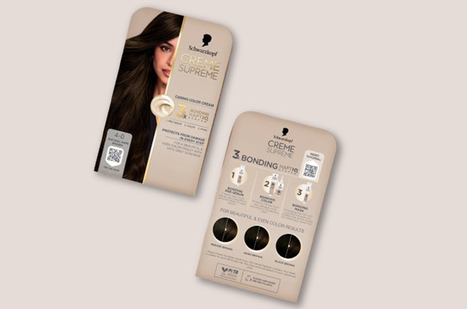 hair colour packaging