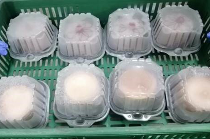 Plastic cake packaging