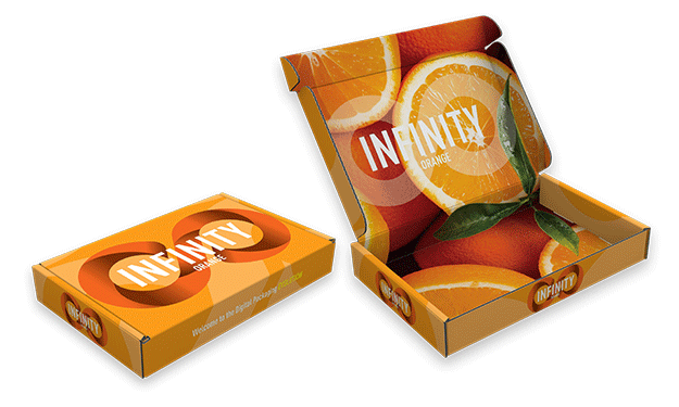 Digital printed packaging yellow