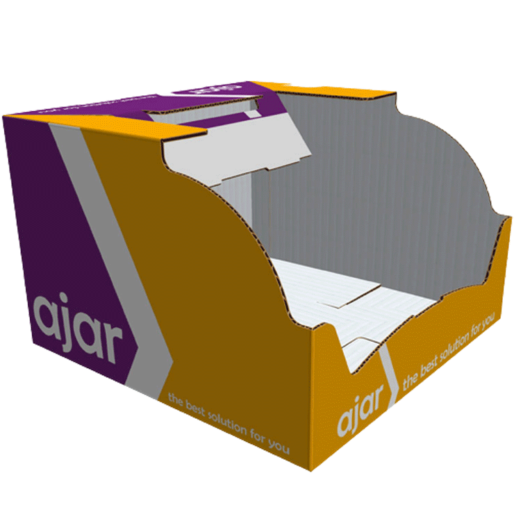 Two way display, display packaging, shelf ready packaging