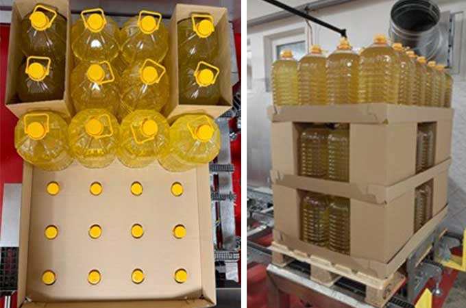 Packaging for 10L Bottles Stacked